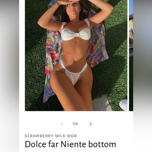 Strawberry Milk Mob Dolce Far Niente bikini top and bottom